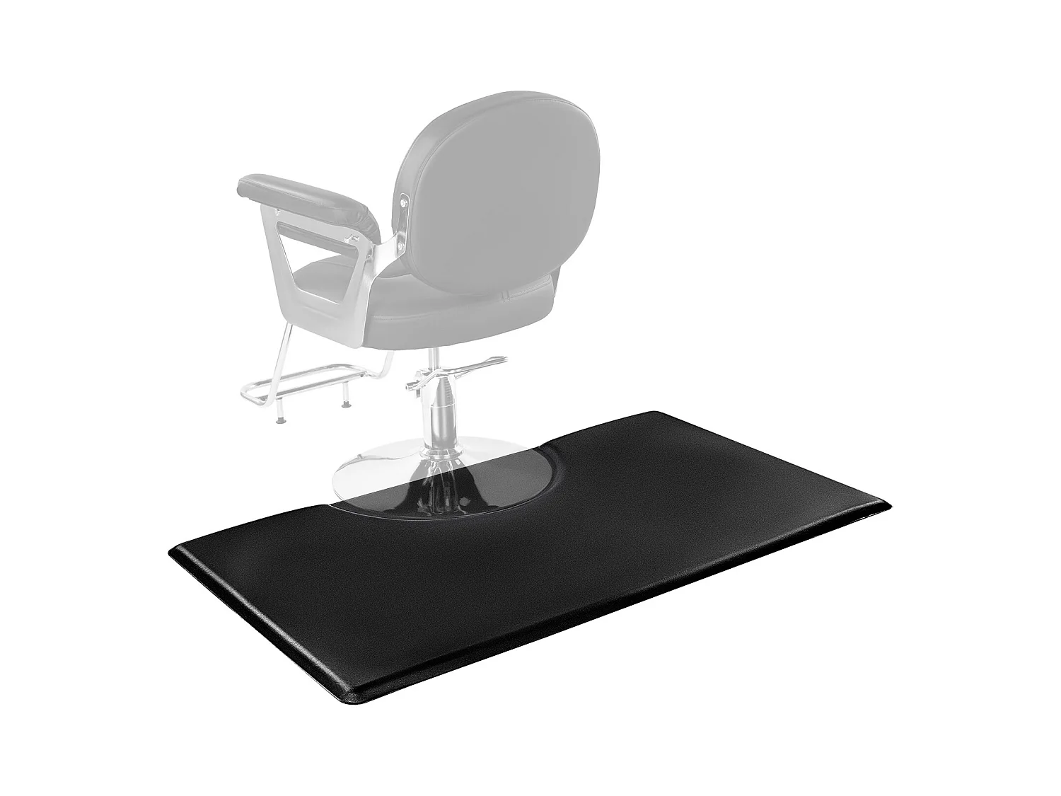 Tapis de Salon SucceBuy pour Coiffeurs, Rectangulaire, Anti-Fatigue, 152.5 x 91.5 cm, en PVC + PU de 2.3 cm D'Épaisseur, avec Découpe Circulaire