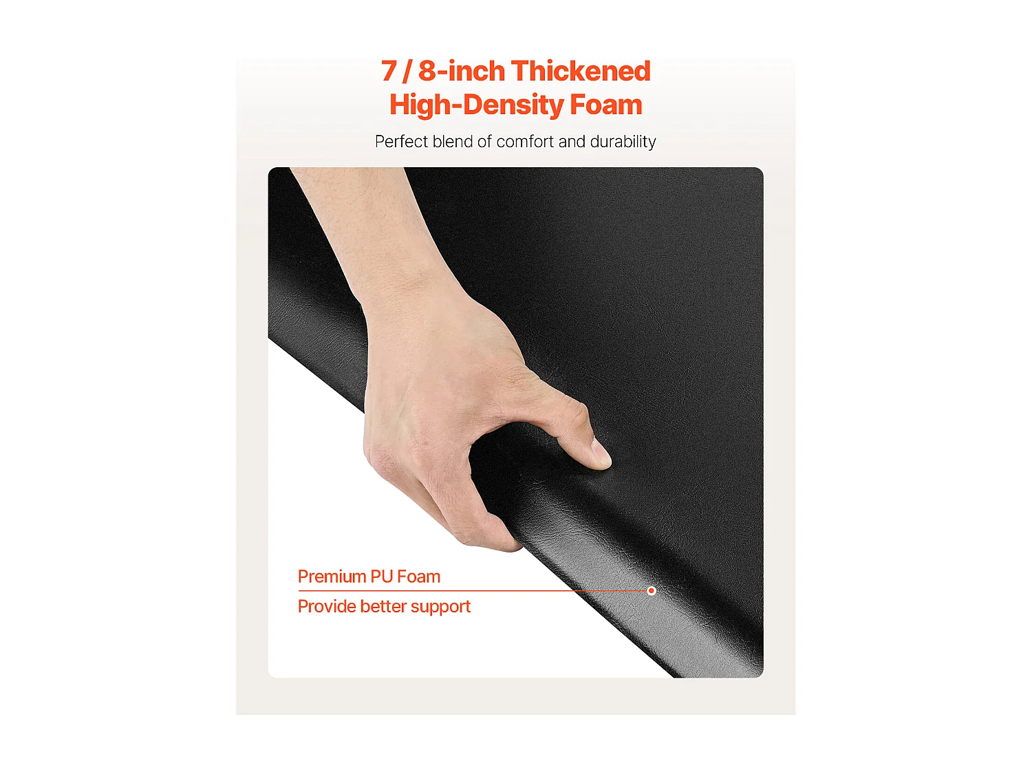 Tapis de Salon SucceBuy pour Coiffeurs, Rectangulaire, Anti-Fatigue, 152.5 x 91.5 cm, en PVC + PU de 2.3 cm D'Épaisseur, avec Découpe Circulaire