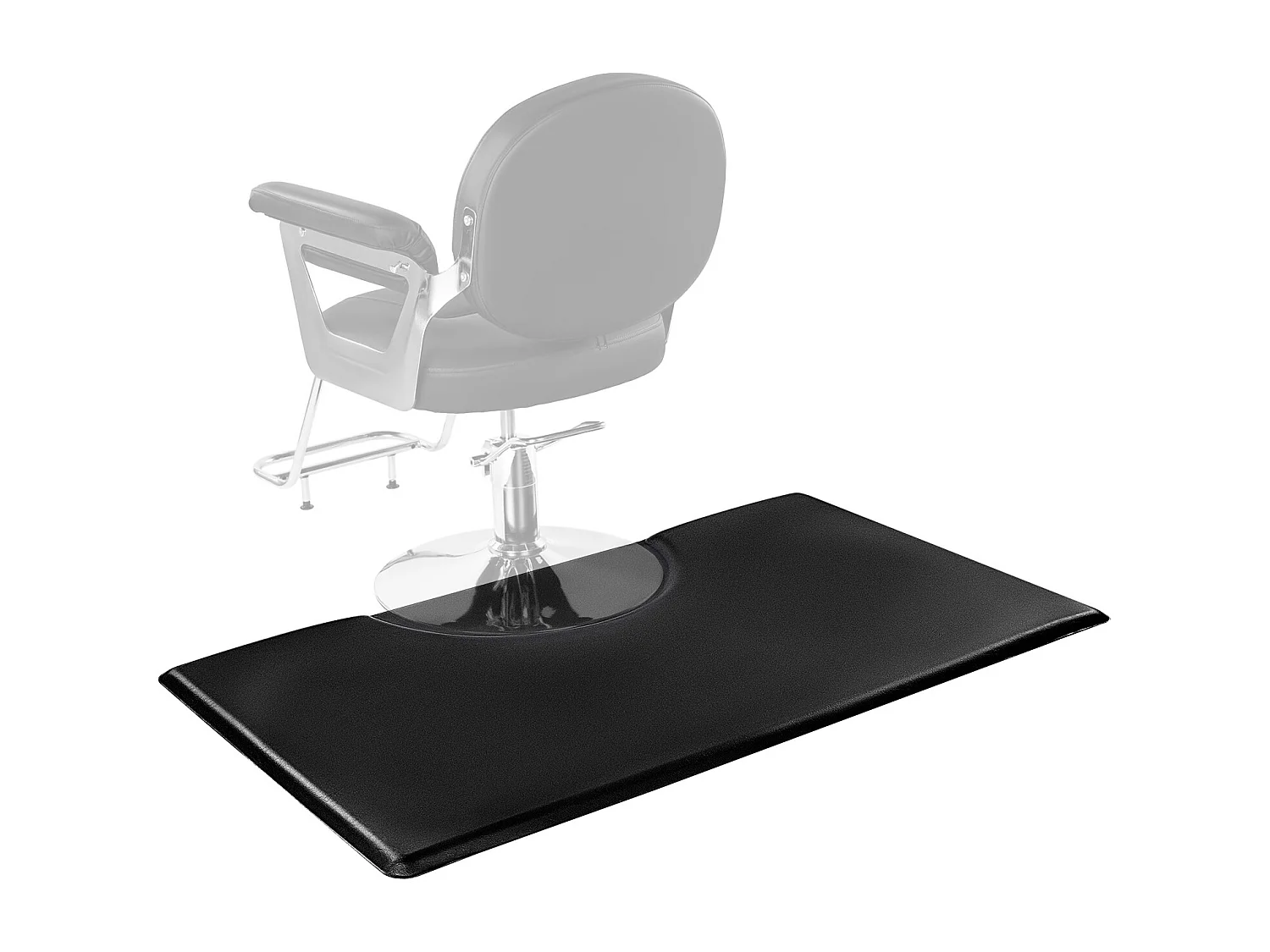 Tapis de Salon SucceBuy pour Coiffeurs, Rectangulaire, Anti-Fatigue, 152.5 x 91.5 cm, en PVC + PU de 2.3 cm D'Épaisseur, avec Découpe Circulaire