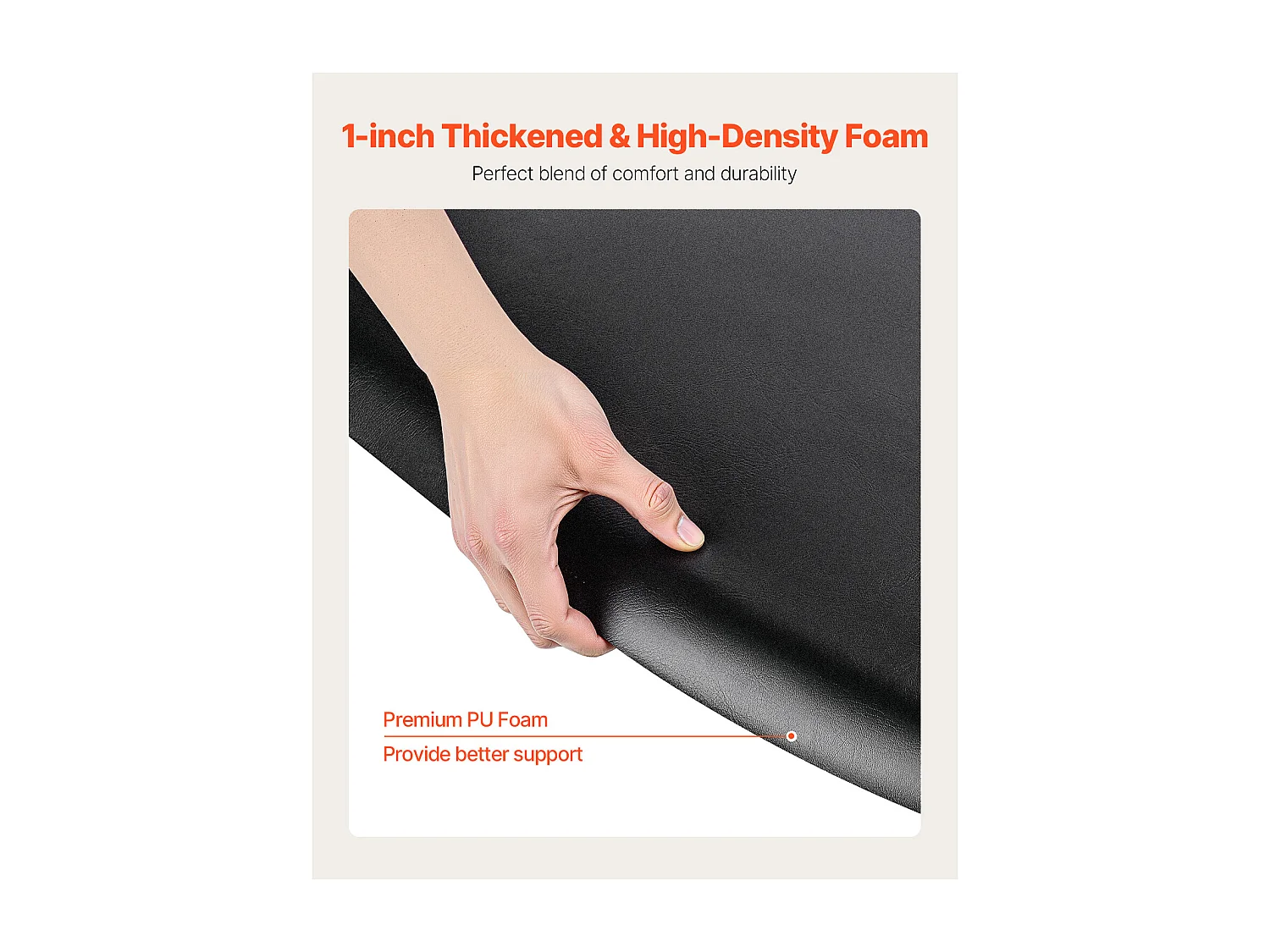 Woonkamerkleed van SucceBuy voor Kappers, 93x122cm, Halfronde Staand Kleed, Anti-Vermoeidheidskleed voor Kapperssalons, PVC-Oppervlakte