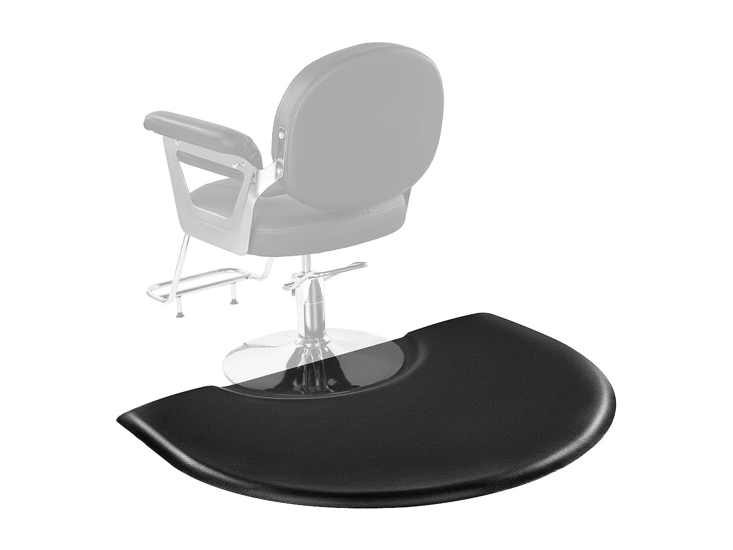 Woonkamerkleed van SucceBuy voor Kappers, 93x122cm, Halfronde Staand Kleed, Anti-Vermoeidheidskleed voor Kapperssalons, PVC-Oppervlakte