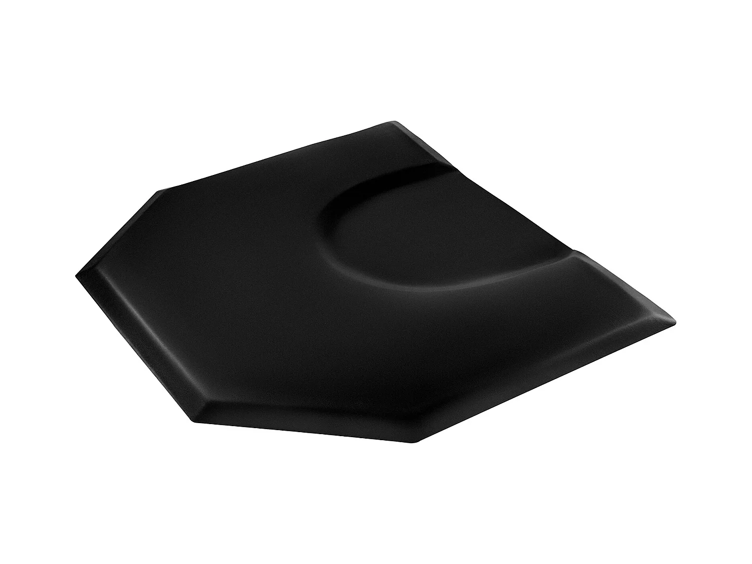 Tapis de Chaise de Salon SucceBuy Hexagonal pour Coiffeurs, 122.5 x 150.5 cm, Épaisseur de 2.5 cm, Découpe Ronde, Surface en PVC Durable et Bords