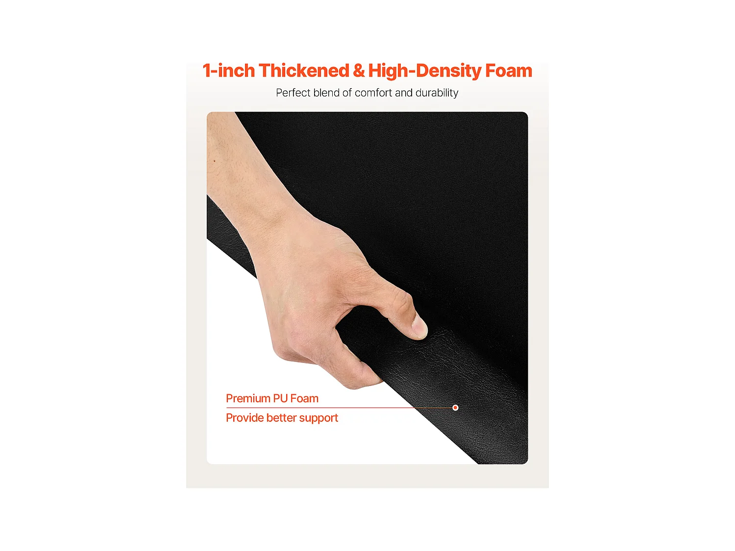 Tapis de Chaise de Salon SucceBuy Hexagonal pour Coiffeurs, 122.5 x 150.5 cm, Épaisseur de 2.5 cm, Découpe Ronde, Surface en PVC Durable et Bords