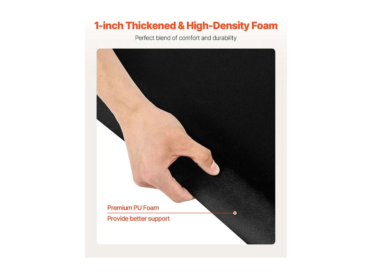 Tapis de Chaise de Salon SucceBuy Hexagonal pour Coiffeurs, 122.5 x 150.5 cm, Épaisseur de 2.5 cm, Découpe Ronde, Surface en PVC Durable et Bords