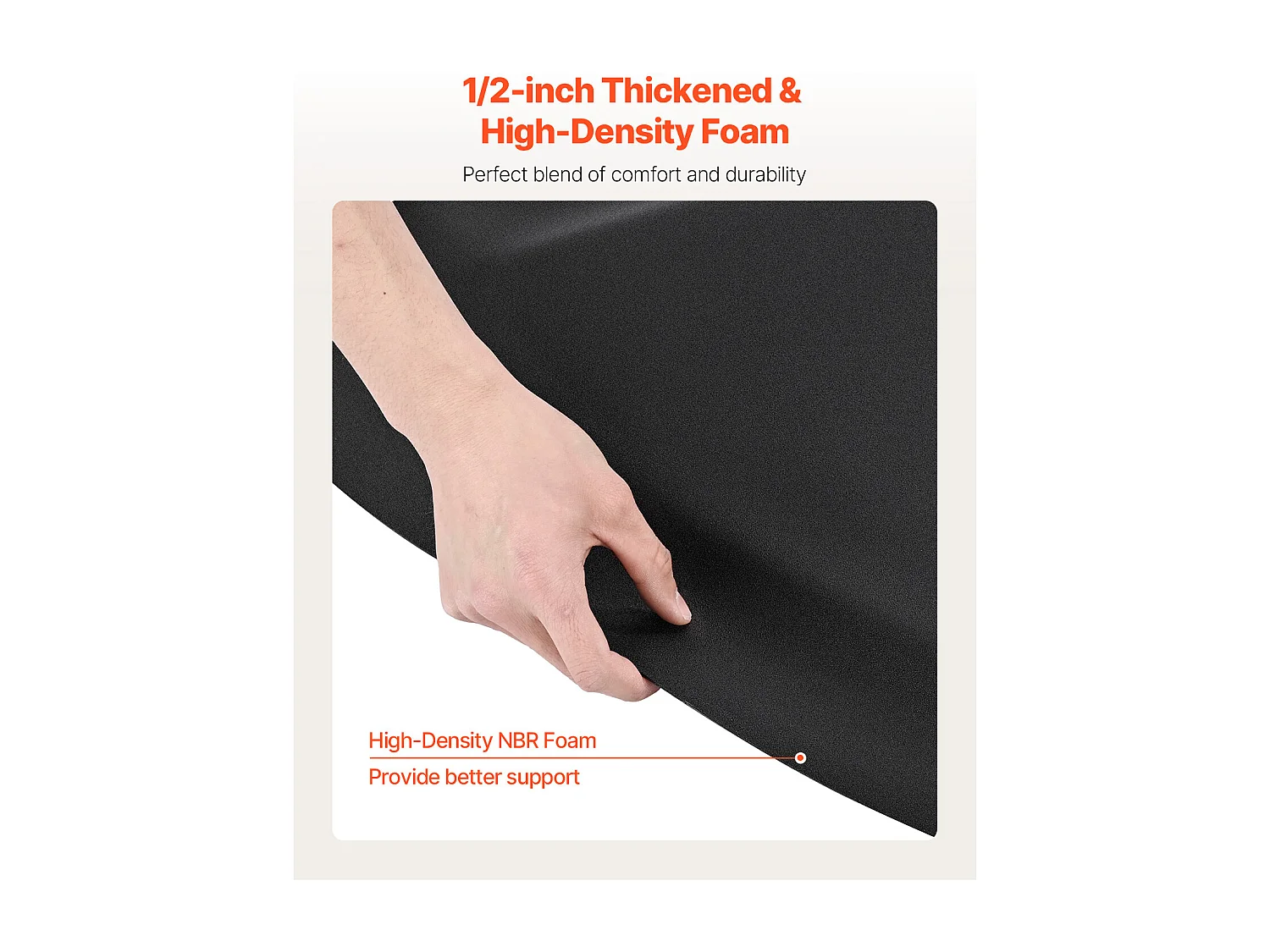 Tapis de Salon SucceBuy, 91x152 cm, Tapis Debout Semi-Circulaire, Tapis Anti-Fatigue de 13 mm D'Épaisseur, Surface en PVC Facile D'Entretien