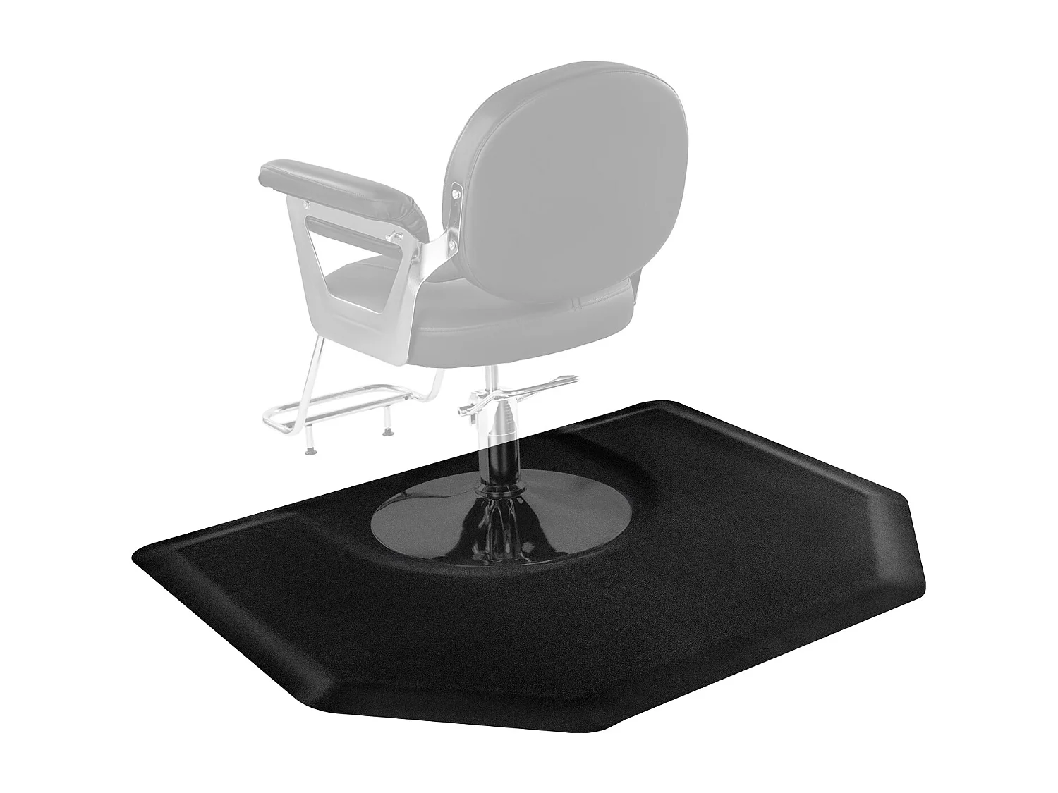 Tapis de Salon SucceBuy Coiffure, 122.5x150.5x1.3 cm, Tapis de Sol Anti-Fatigue pour Base de Chaise Ronde, Surface en PVC, Nettoyage Facile