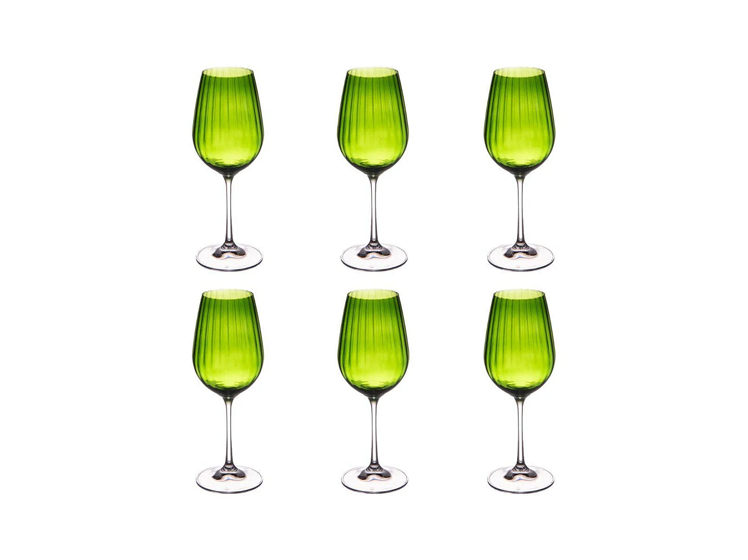 Verre à pied vert Santa 35 cl (lot de 6)