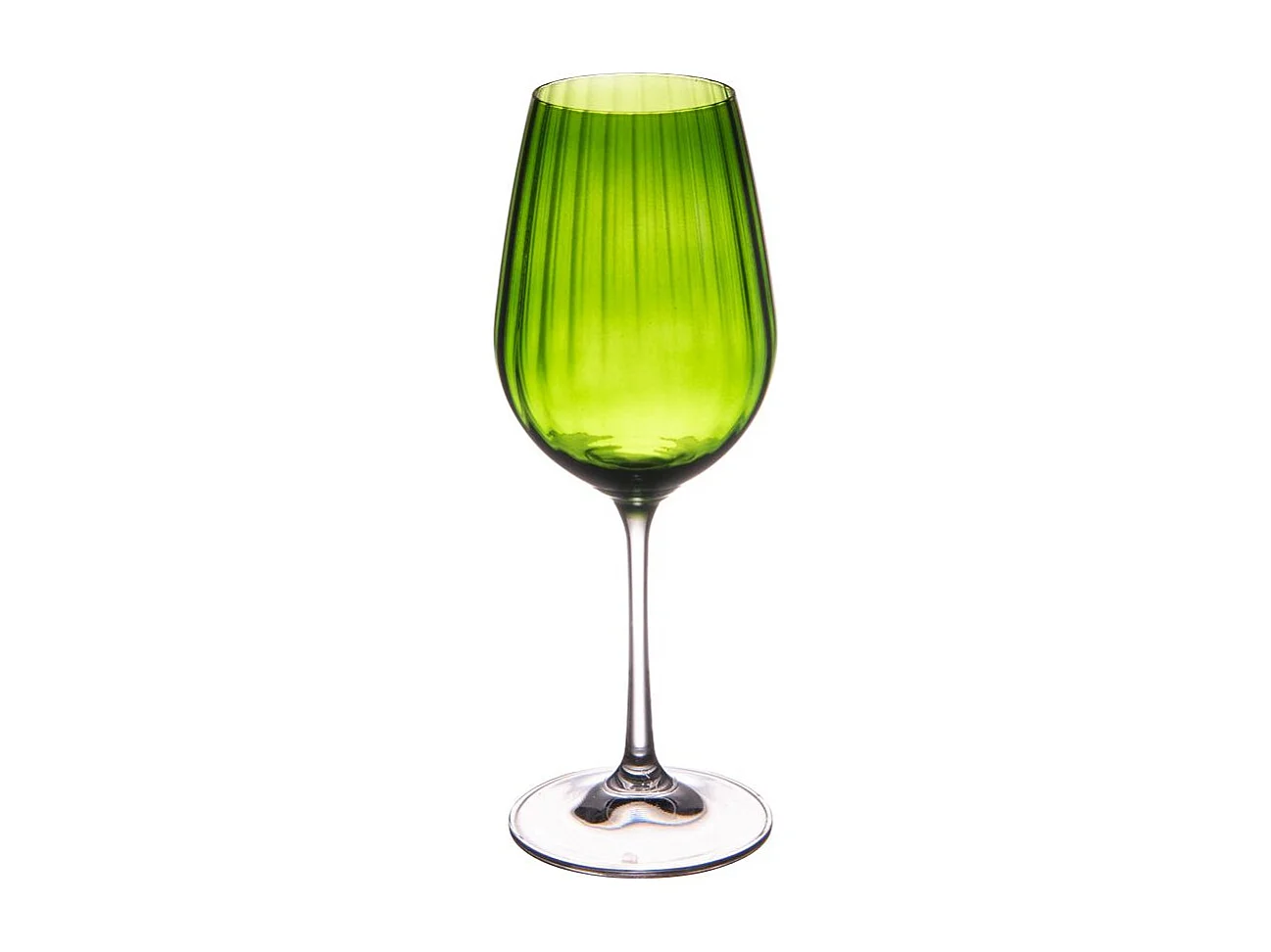 Verre à pied vert Santa 35 cl (lot de 6)