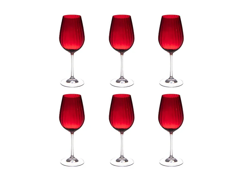 Verre à pied rouge Santa 35 cl (lot de 6)