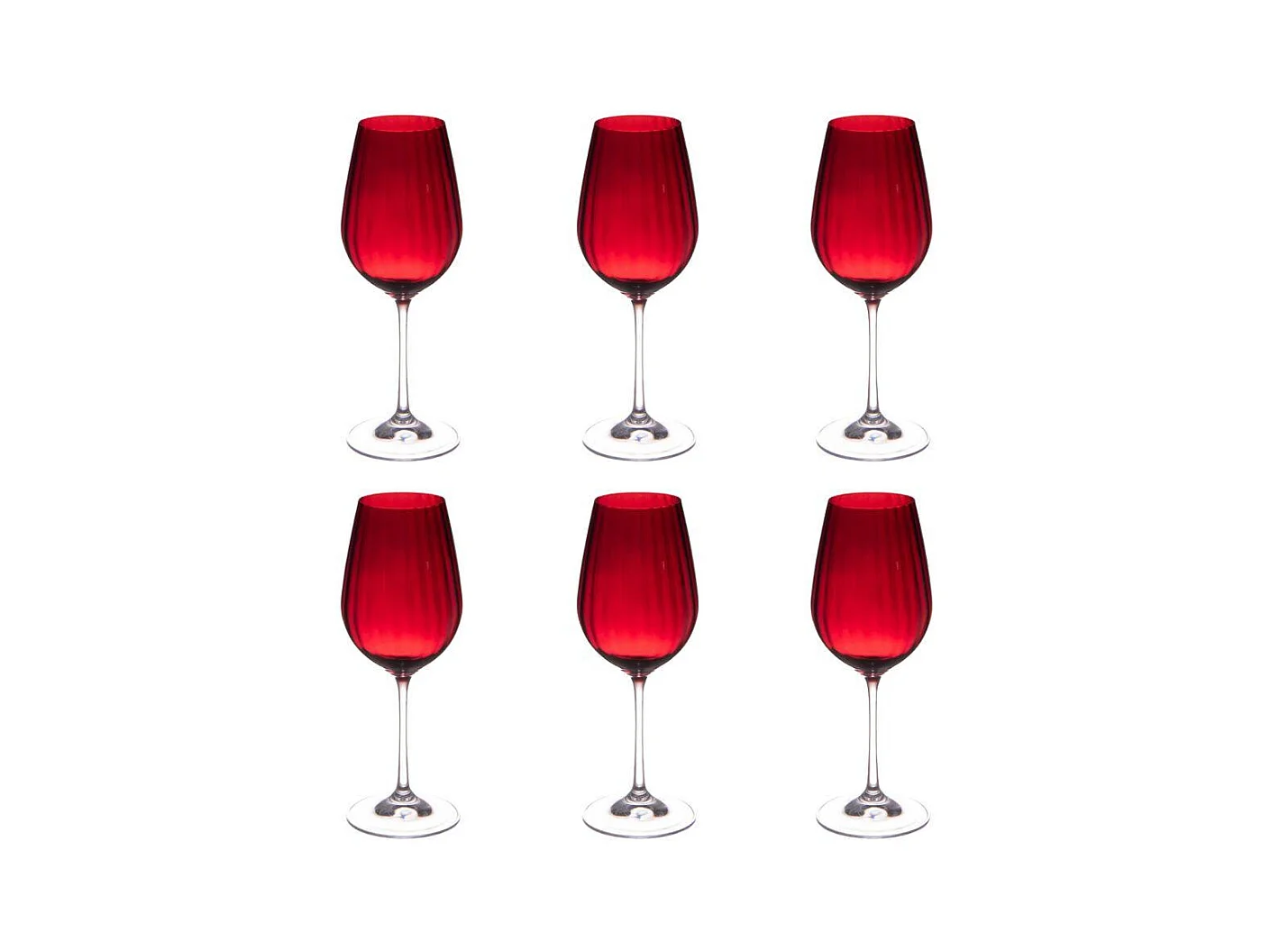 Verre à pied rouge Santa 35 cl (lot de 6)