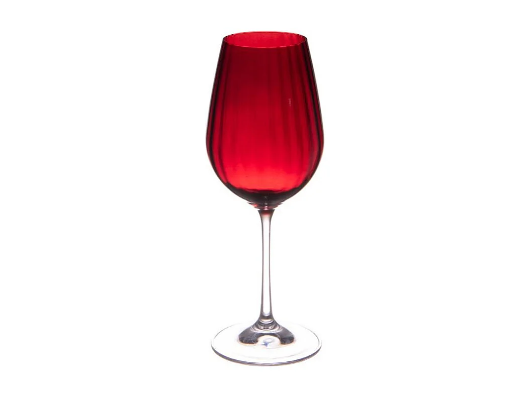 Verre à pied rouge Santa 35 cl (lot de 6)