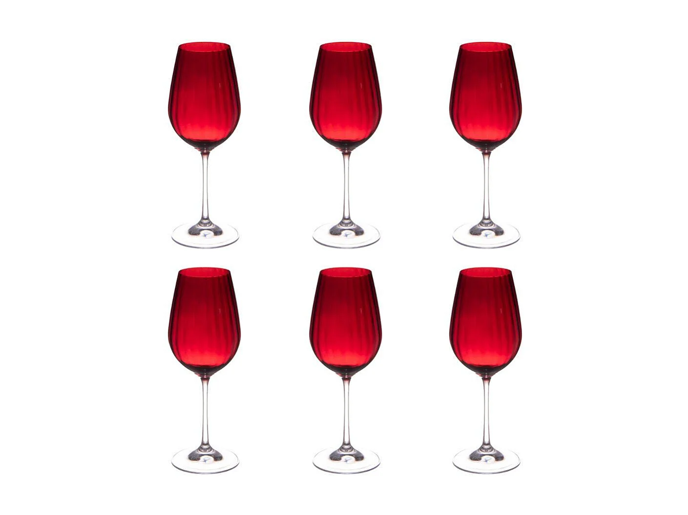 Verre à pied rouge Santa 35 cl (lot de 6)