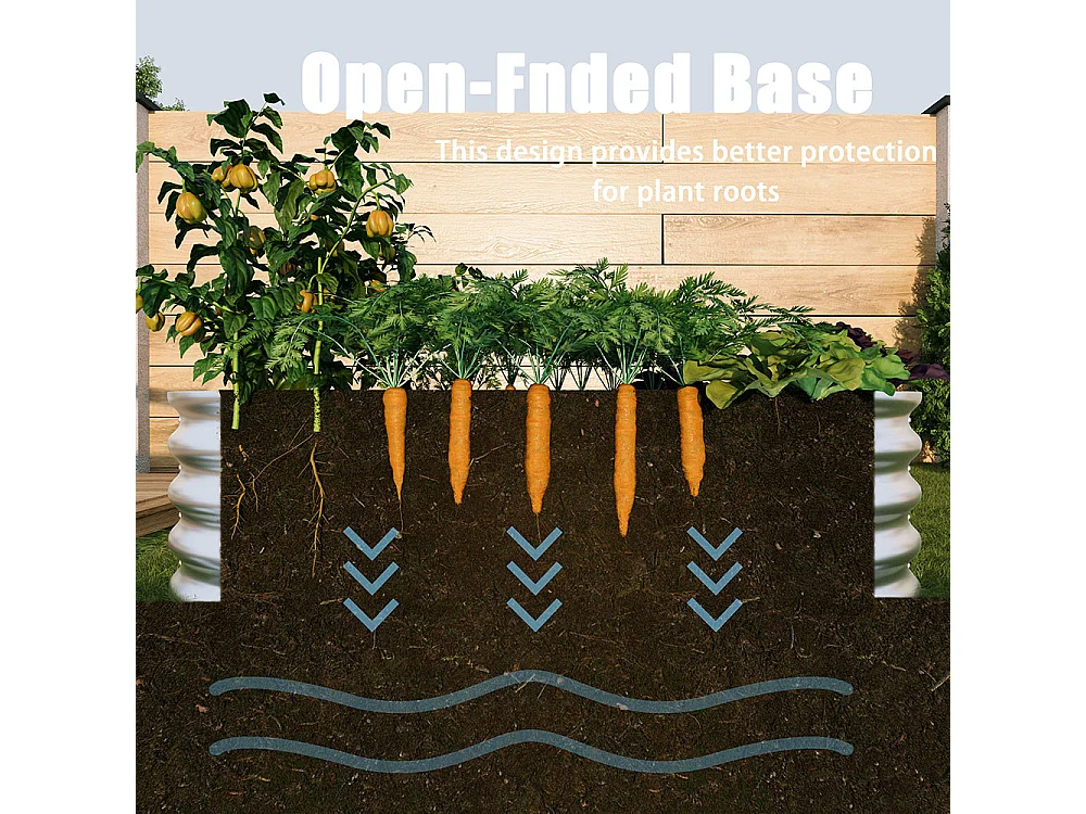 Jardinière surélevée métal kit jardinières galvanisées extérieur légumes fleurs herbes résistante antirouille montage facile 1 pièce 4x2x1ft