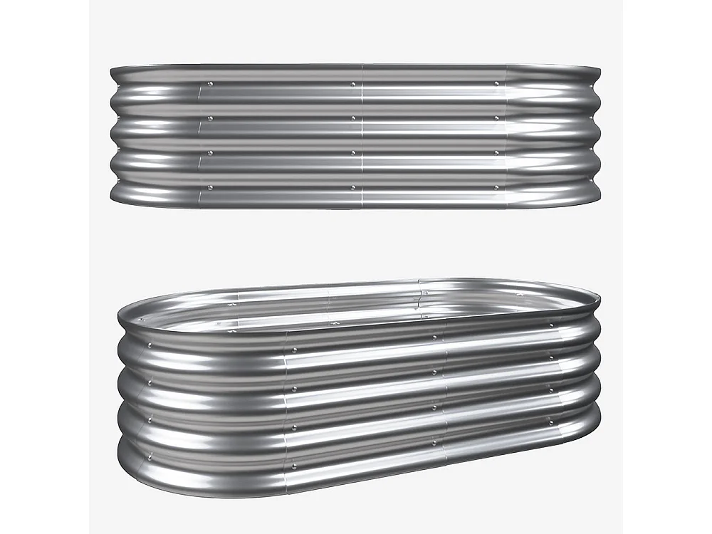 Jardinière surélevée métal kit jardinières galvanisées extérieur légumes fleurs herbes résistante antirouille montage facile 2 pièces 4x2x1ft