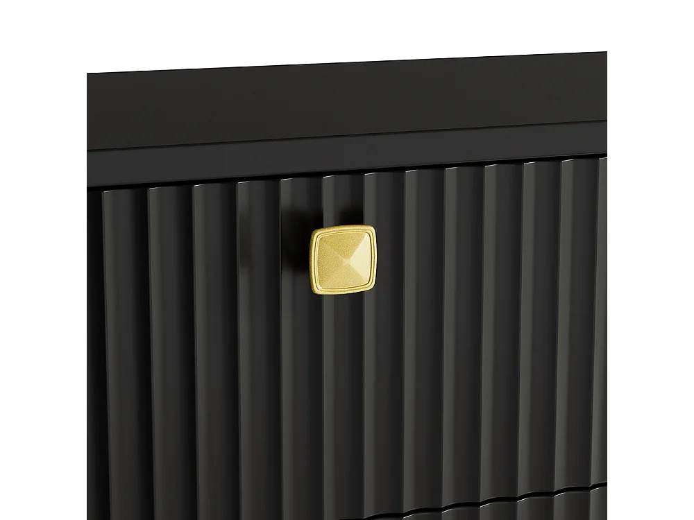 Meuble à chaussures noir 3 volets 1 tiroir 1 porte étagère étroit