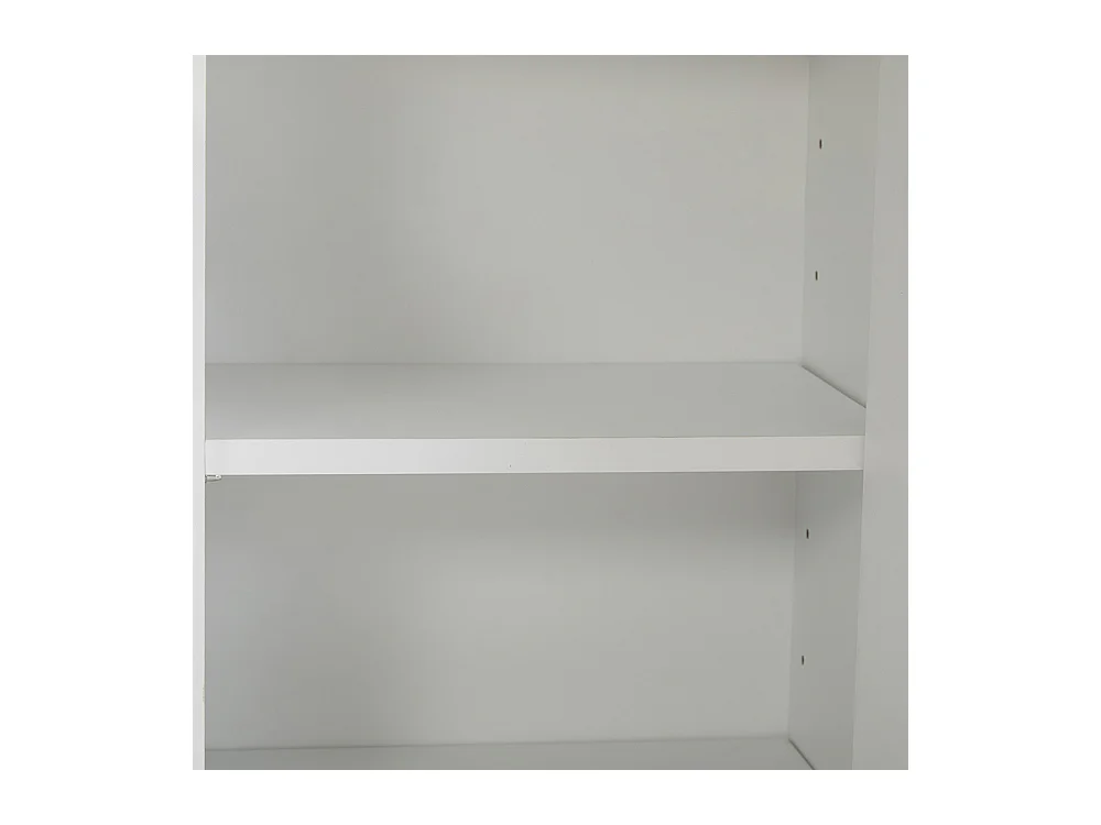 Meuble à chaussures blanc 3 rabats 1 tiroir 1 porte étagère étroite