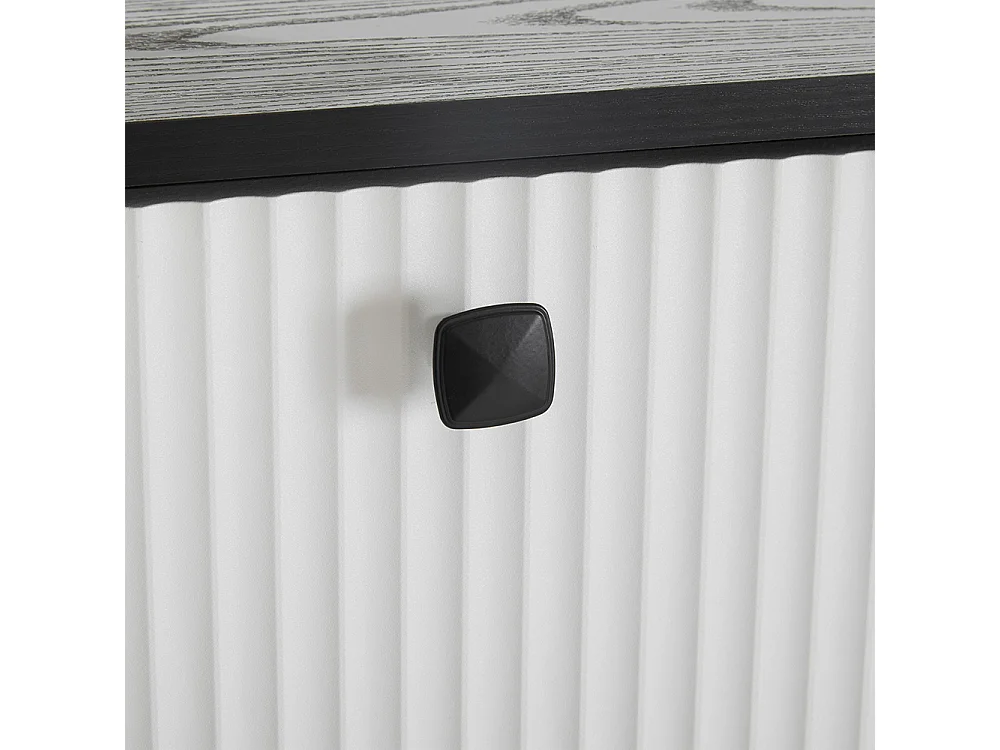 Meuble à chaussures blanc 3 rabats 1 tiroir 1 porte étagère étroite