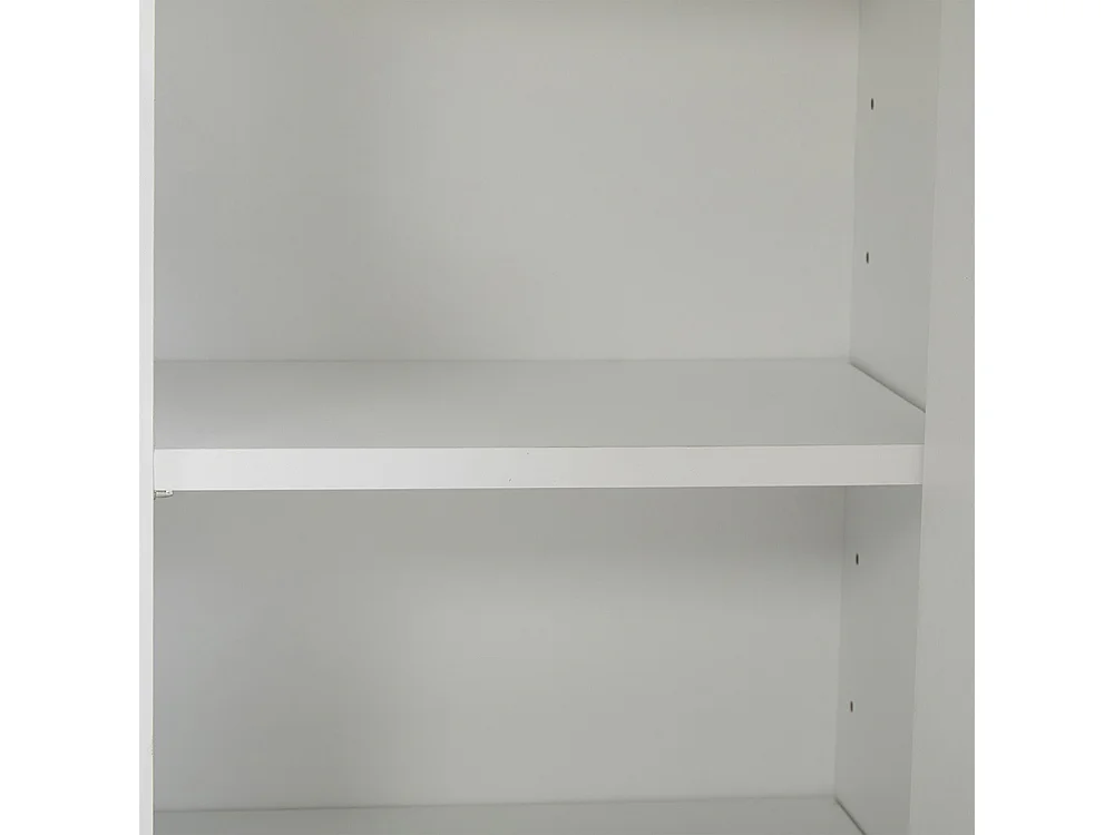 Meuble à chaussures blanc 3 rabats 1 tiroir 1 porte étagère étroite