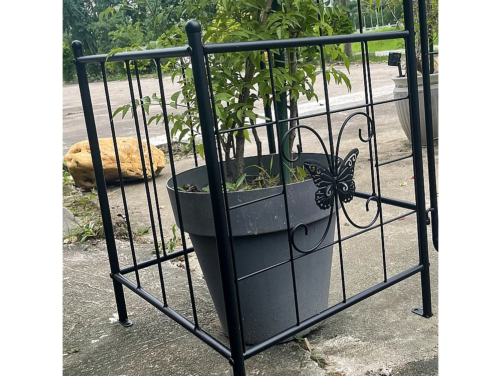 Arche jardin treillis plantes grimpantes avec portail arche métal durable extérieur mariage cérémonie fête plantes roses grimpantes pelouse cour noir