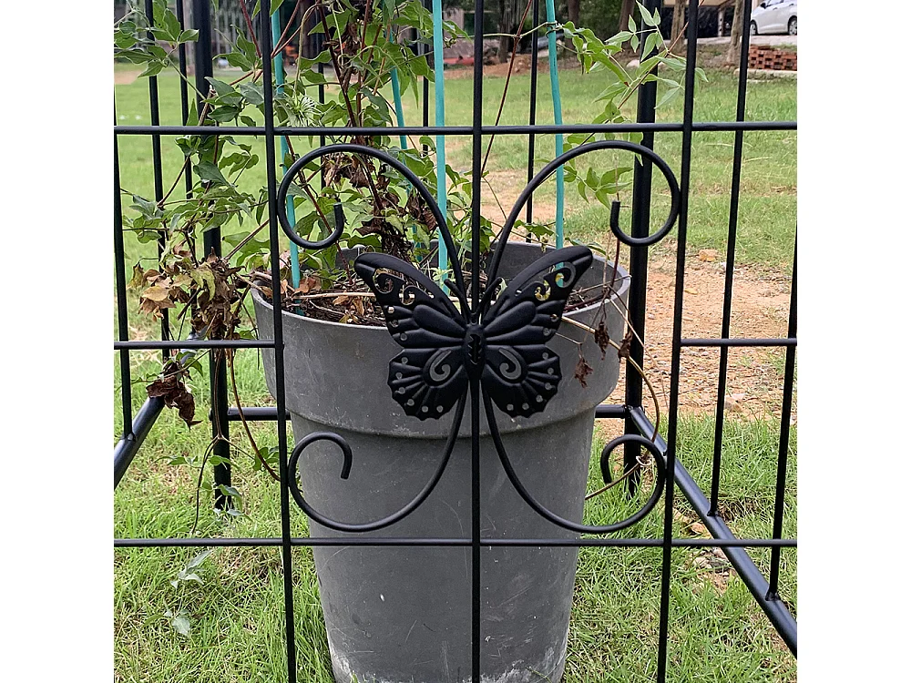 Arche jardin treillis plantes grimpantes arche métal durable extérieur mariage cérémonie fête plantes roses grimpantes pelouse cour noir