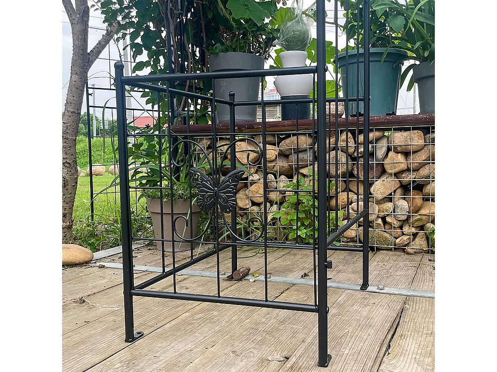 Arche jardin treillis plantes grimpantes arche métal durable extérieur mariage cérémonie fête plantes roses grimpantes pelouse cour noir