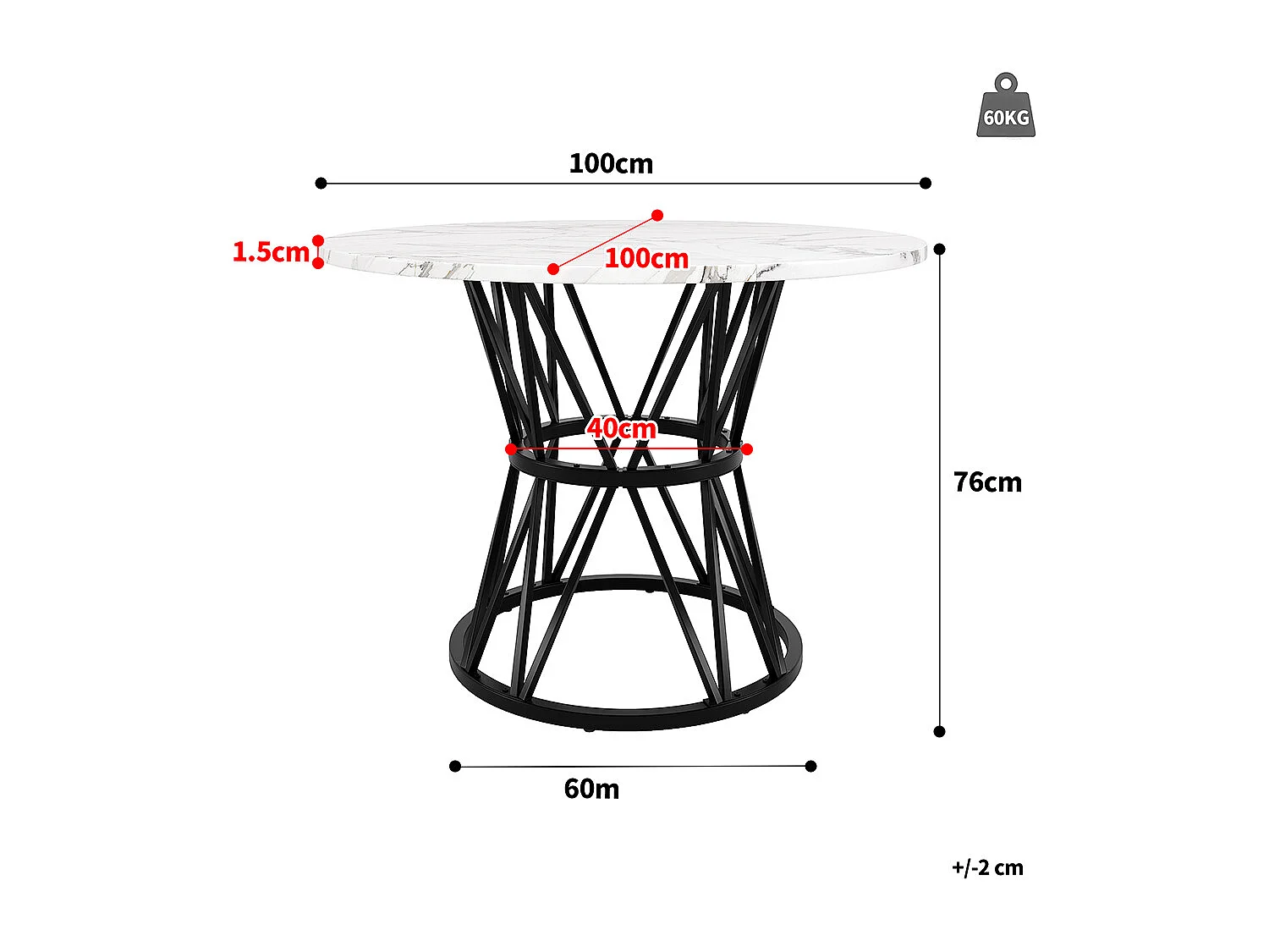 Ensemble table à manger 5 pièces 4 chaises moderne table ronde 100cm pieds noir plateau marbré chaises velours gris