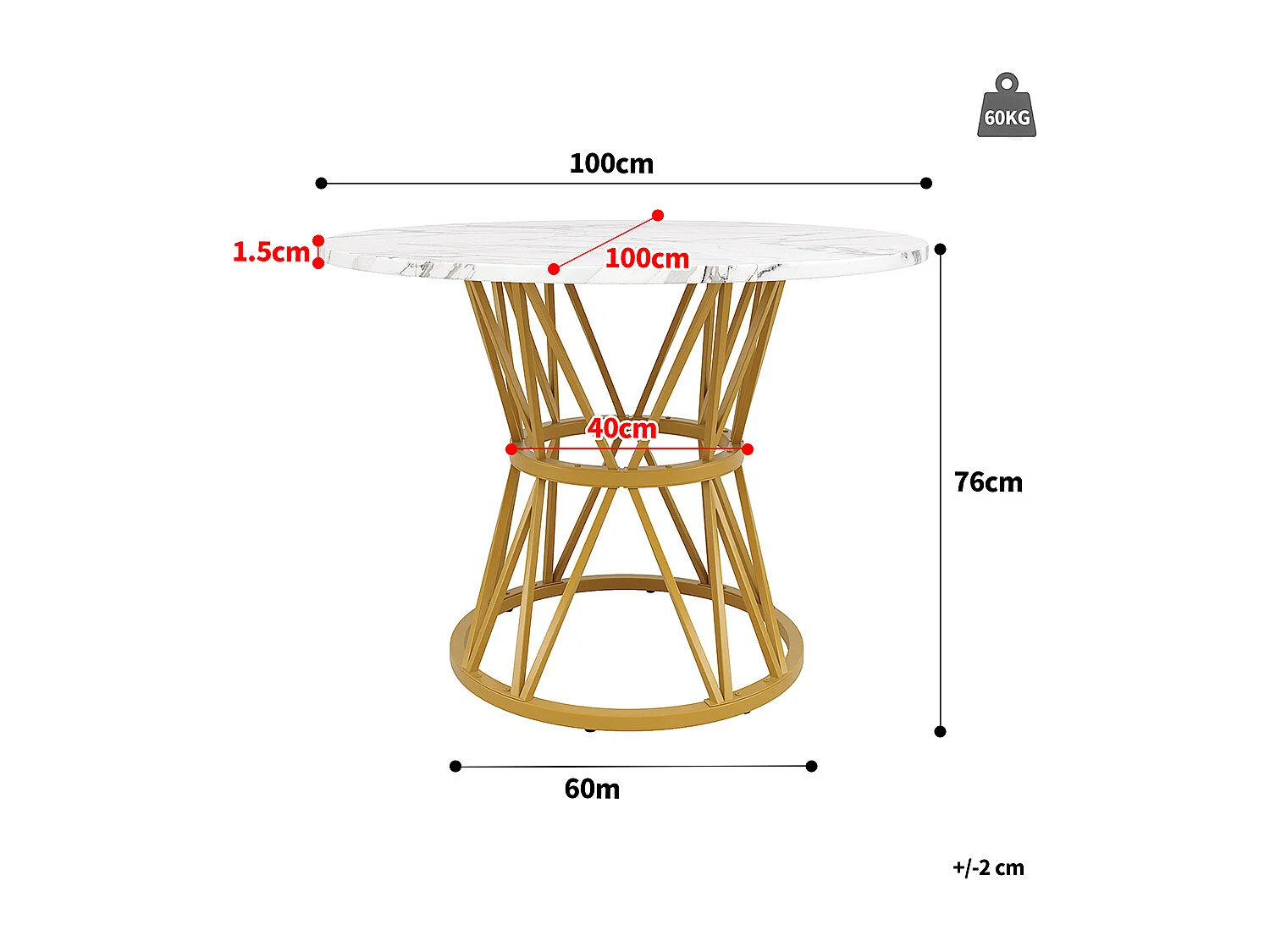 Ensemble table à manger 5 pièces 4 chaises moderne table ronde 100cm pieds métal plateau marbré chaises velours gris