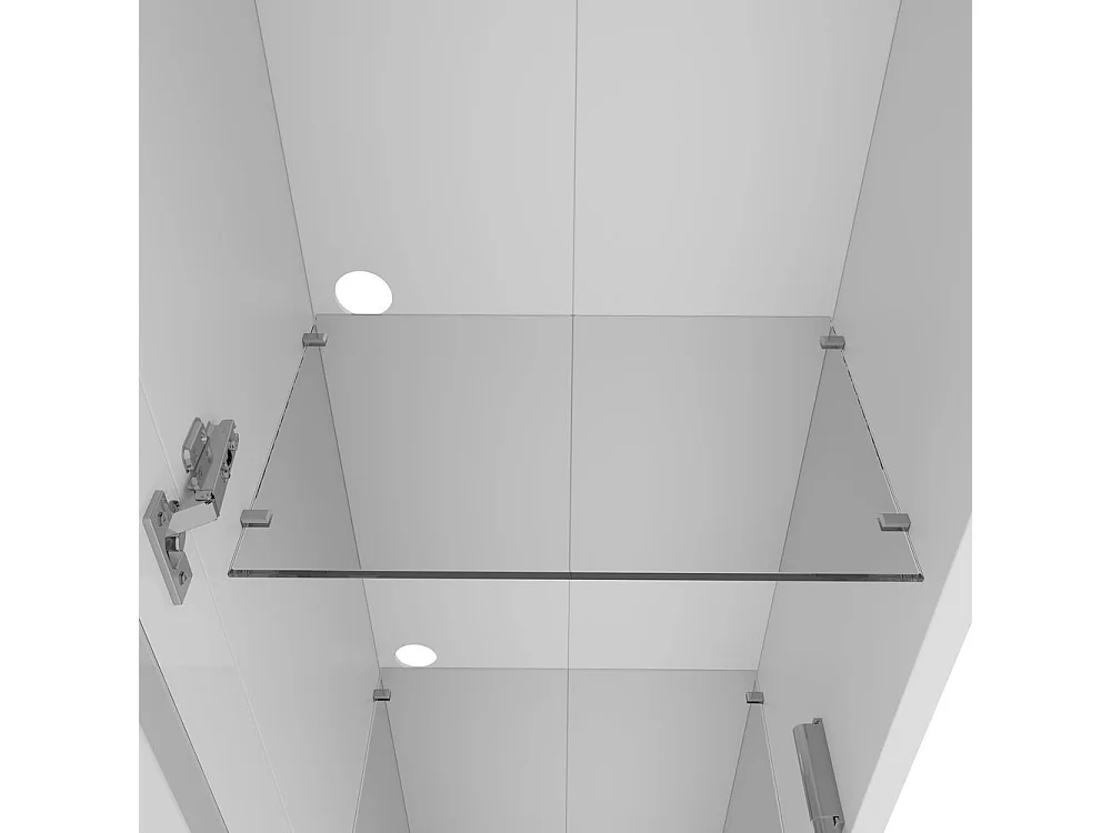 Vitrine cloison en verre éclairage LED à changement de couleur télécommande/réglage via application plaque blanc