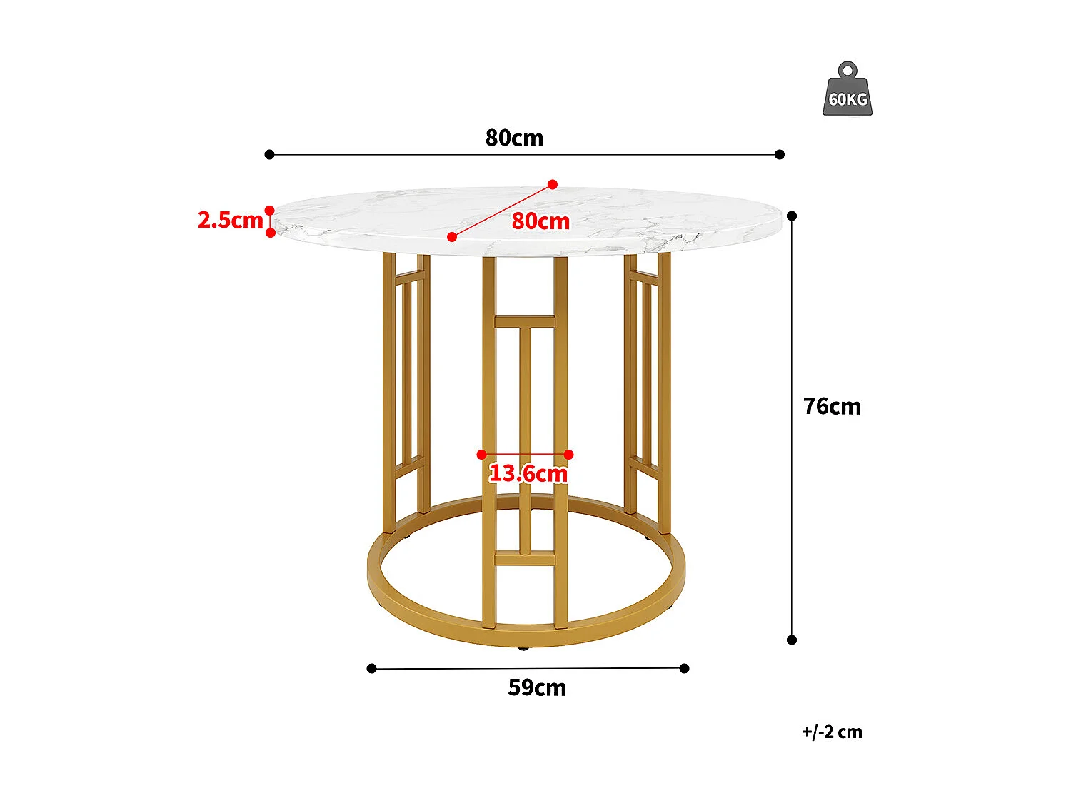 Ensemble table à manger 5 pièces 4 chaises moderne table ronde 80cm pieds dorés plateau marbré chaises velours gris