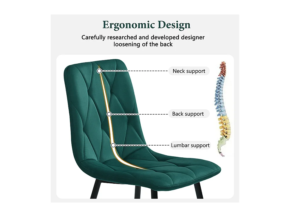 Ensemble table à manger 5 pièces table ronde marbre moderne pieds dorés 4 chaises ergonomiques velours vert