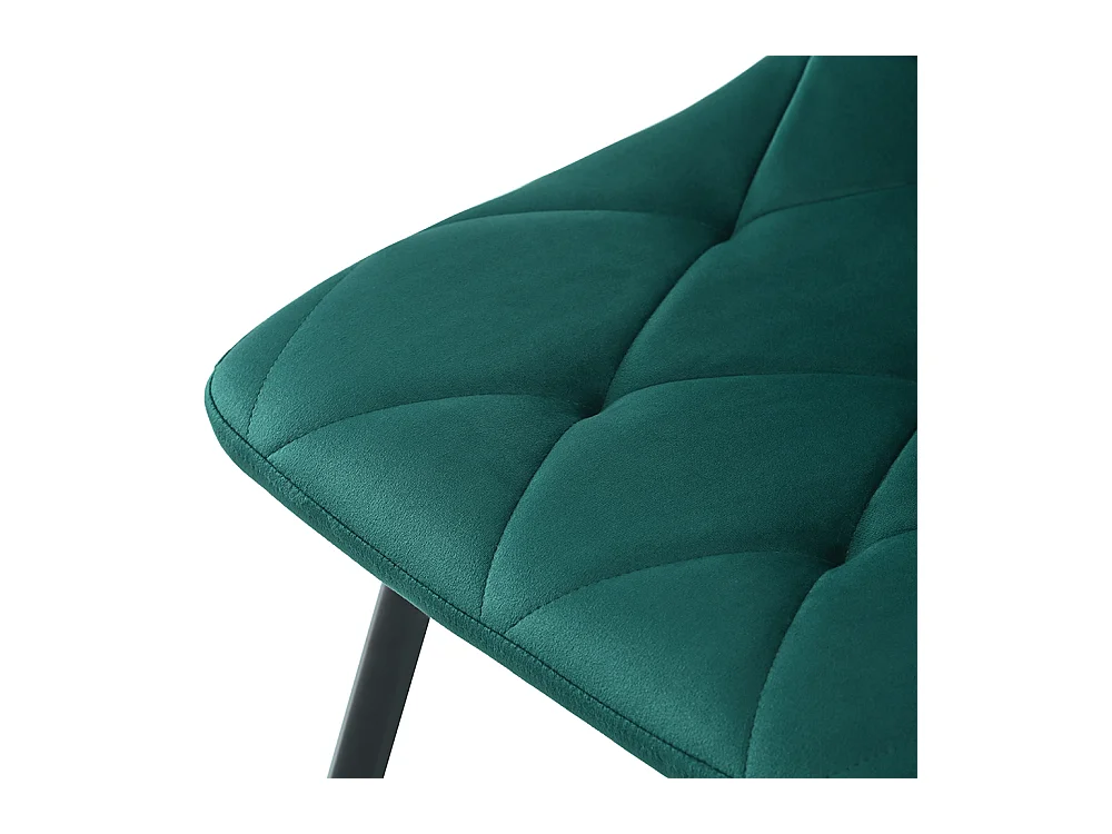 Ensemble table à manger 5 pièces table ronde marbre moderne pieds dorés 4 chaises ergonomiques velours vert