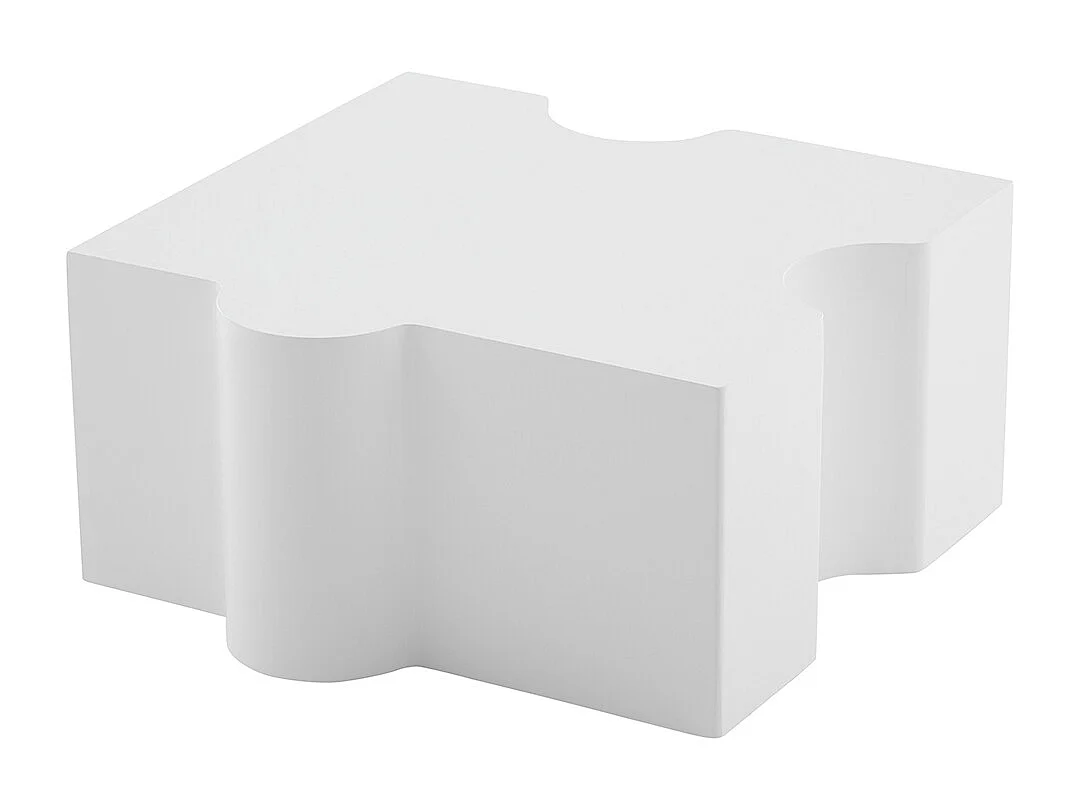 Modulaire witte puzzel salontafel 2 losse delen bank