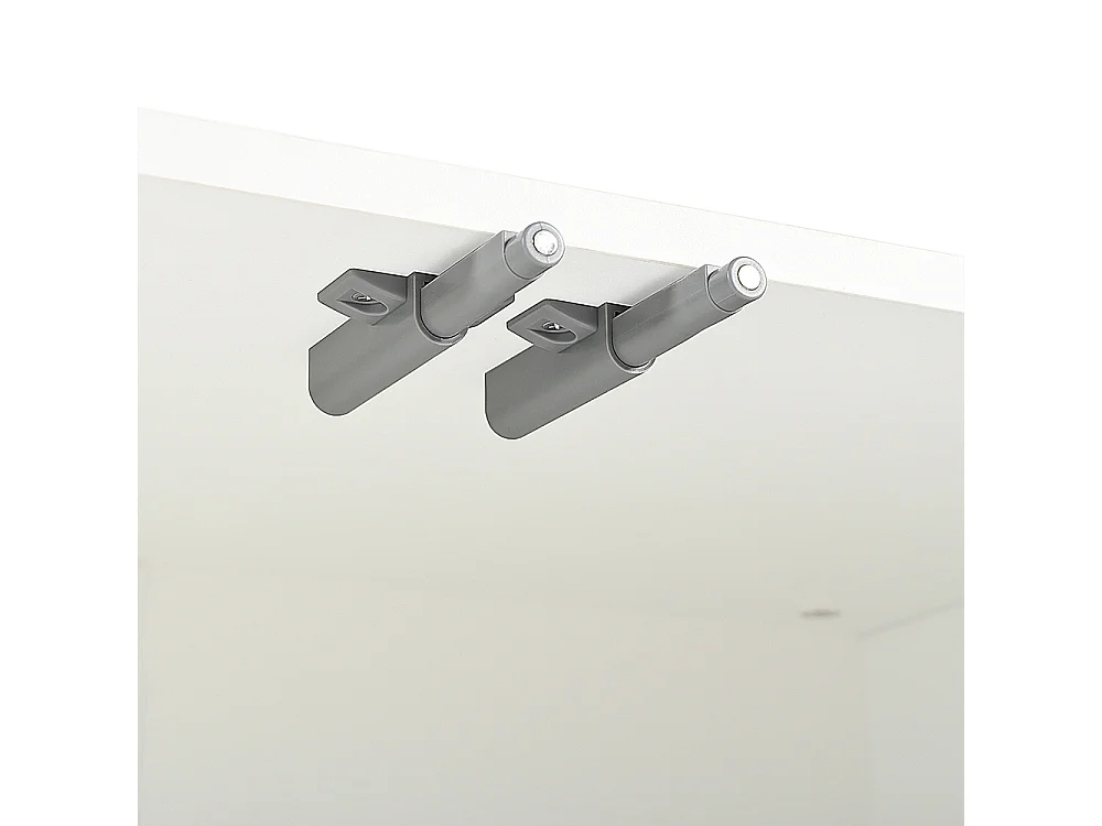 Buffet blanc 4 portes 1 tiroir commode armoire à chaussures espace rangement salle à manger salon cuisine