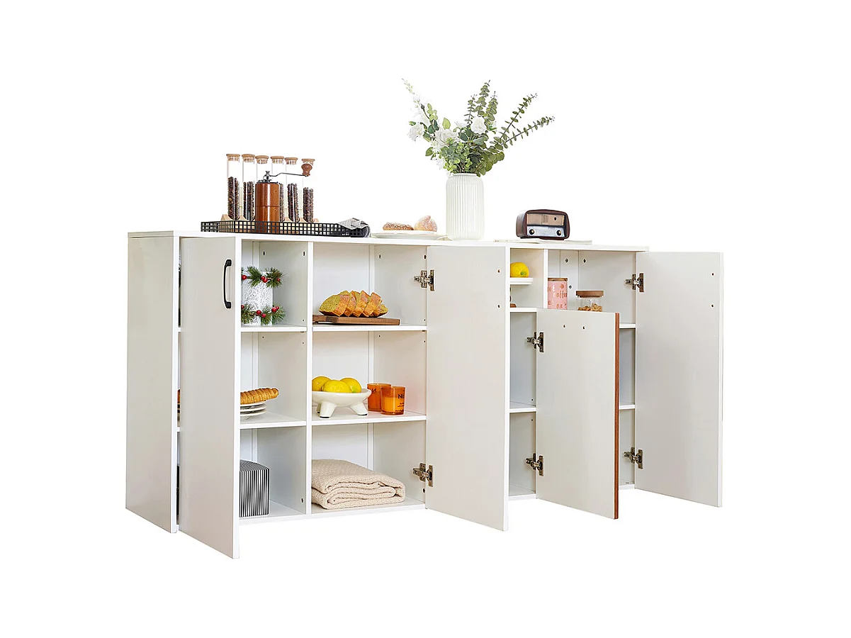 Buffet blanc armoire bois indépendante cuisine salon