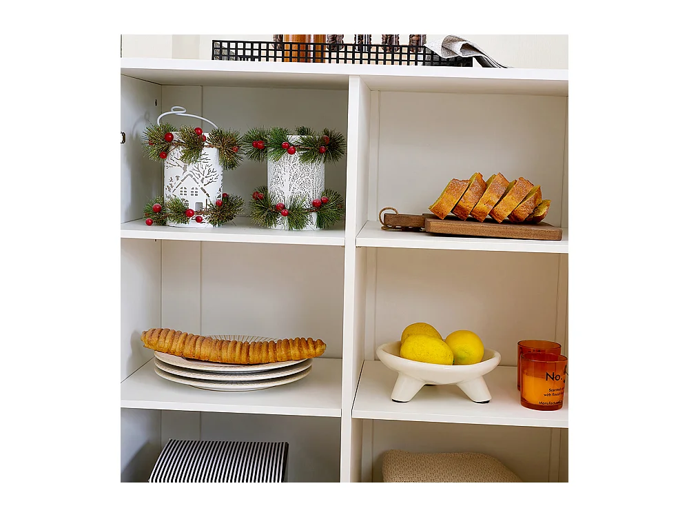 Buffet blanc armoire bois indépendante cuisine salon