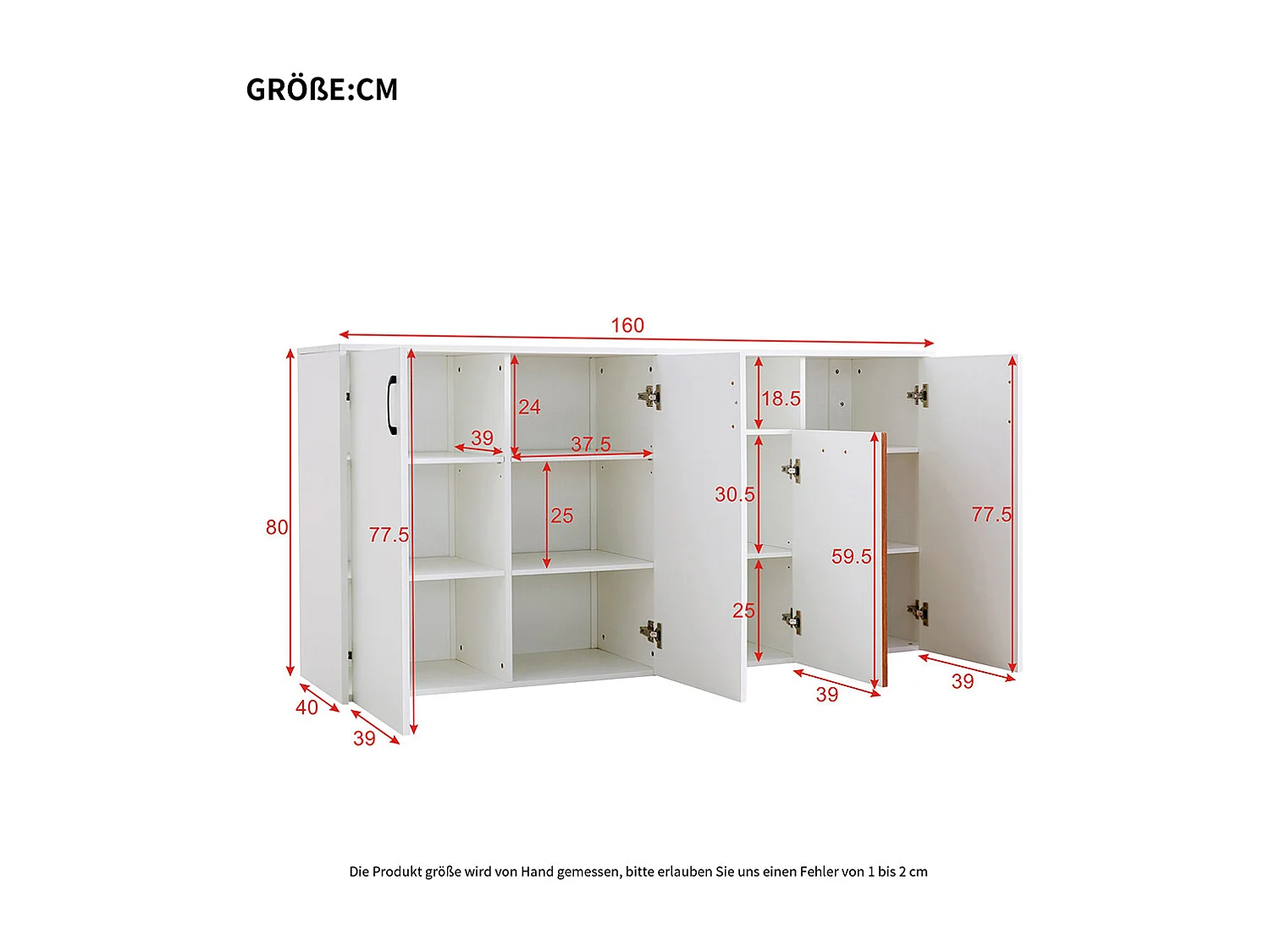 Buffet blanc armoire bois indépendante cuisine salon