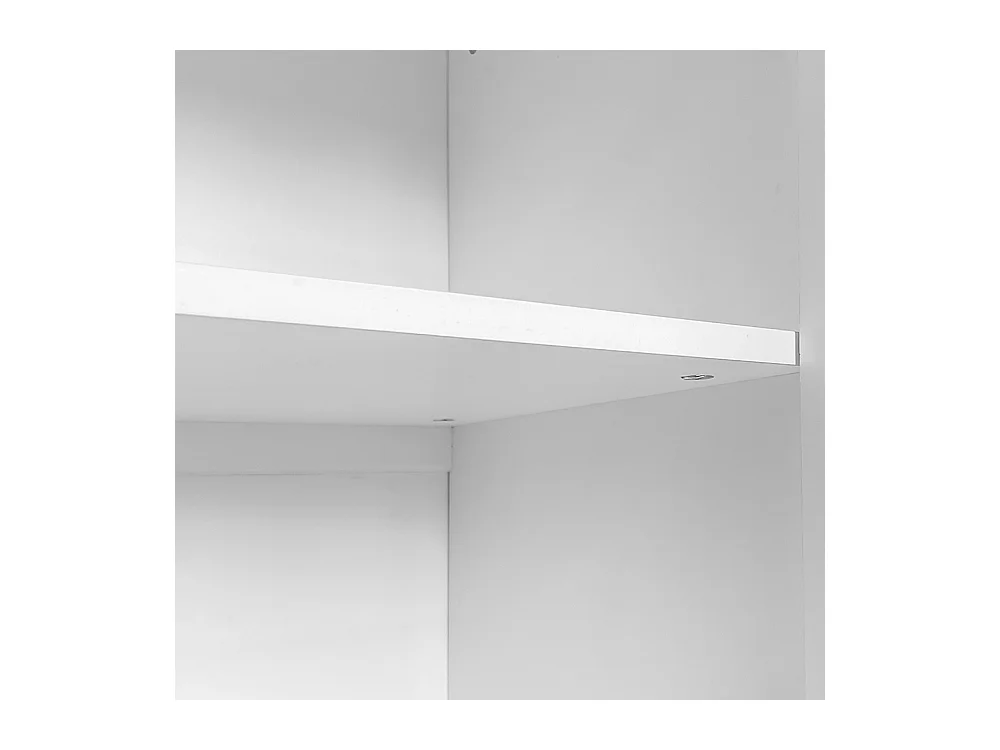 Lot 2 buffet 2 portes blanc commode moderne rangement salon couloir salle à manger poignées métalliques pieds cadre