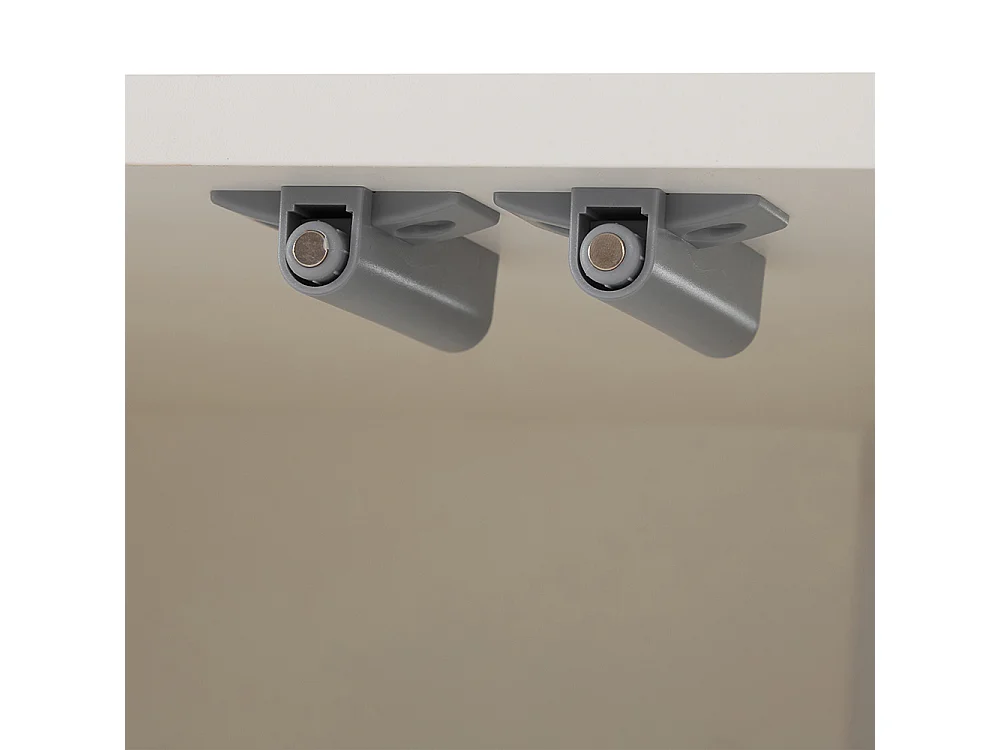 Buffet blanc commode meuble à chaussures étagères réglables rangement minimaliste pieds bois massif