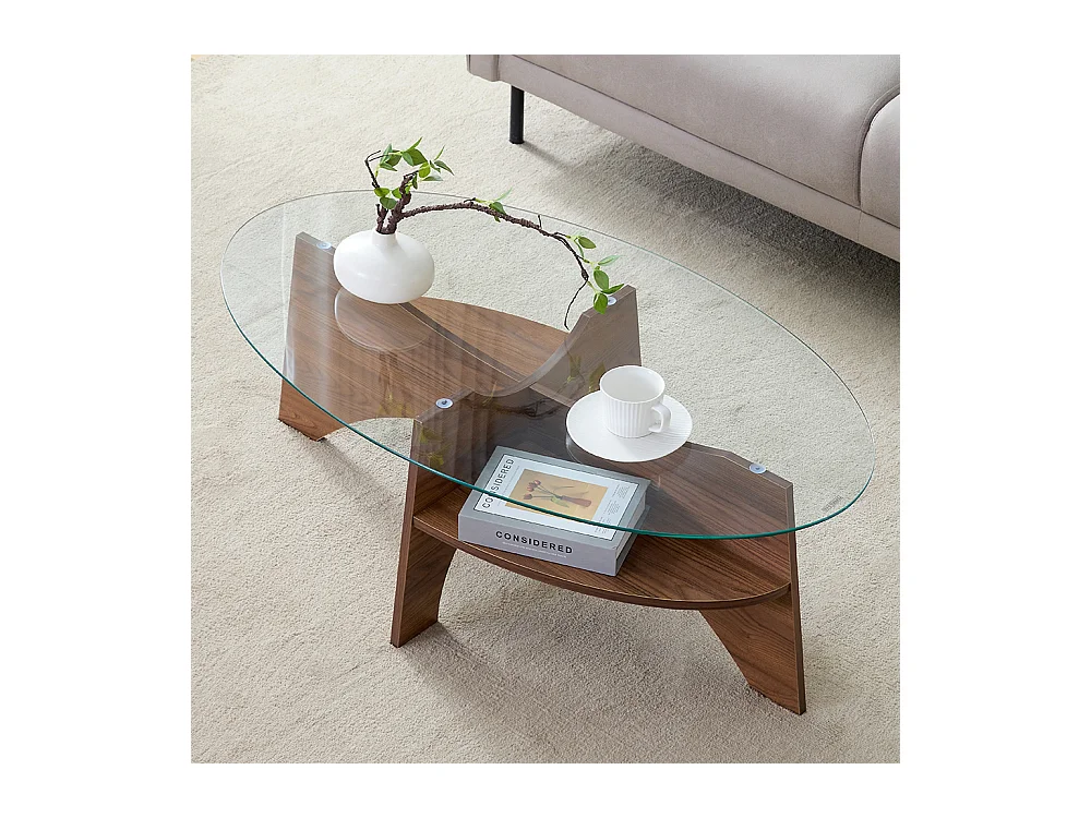 Table basse verre trempé haute qualité robuste facile à nettoyer design moderne