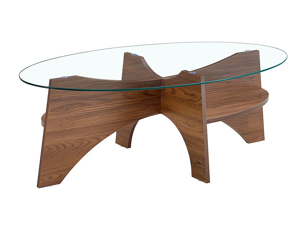 Table basse verre trempé haute qualité robuste facile à nettoyer design moderne