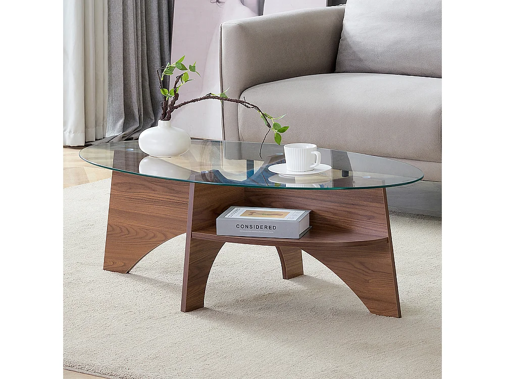 Table basse verre trempé haute qualité robuste facile à nettoyer design moderne