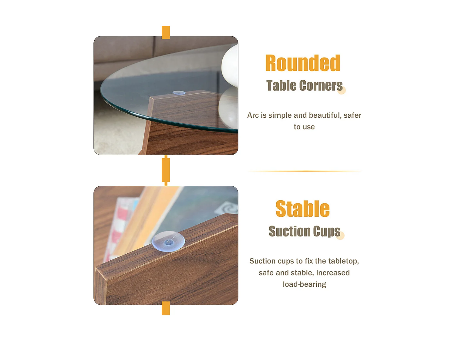 Table basse verre trempé haute qualité robuste facile à nettoyer design moderne