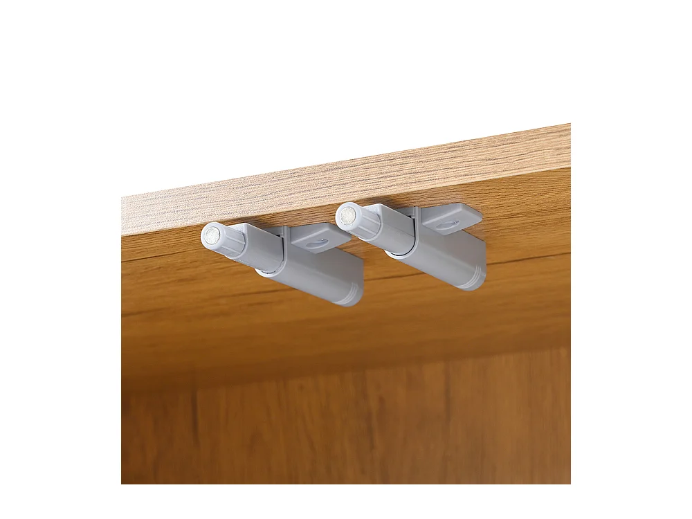 Buffet naturel meuble à chaussures étagères réglables rangement minimaliste pieds bois massif