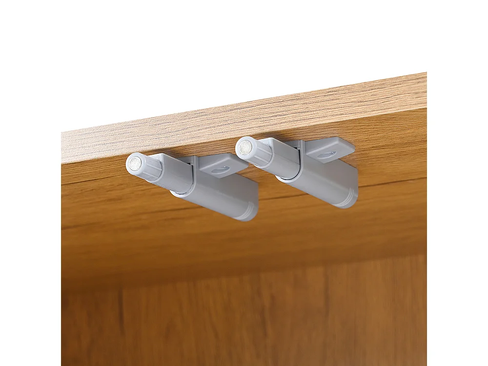 Buffet naturel meuble à chaussures étagères réglables rangement minimaliste pieds bois massif