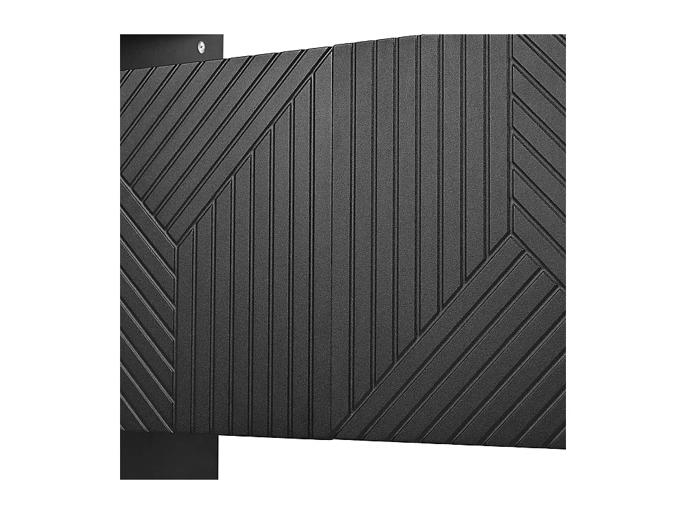 Buffet noir commode meuble d'entrée 2 compartiments ouverts 4 portes