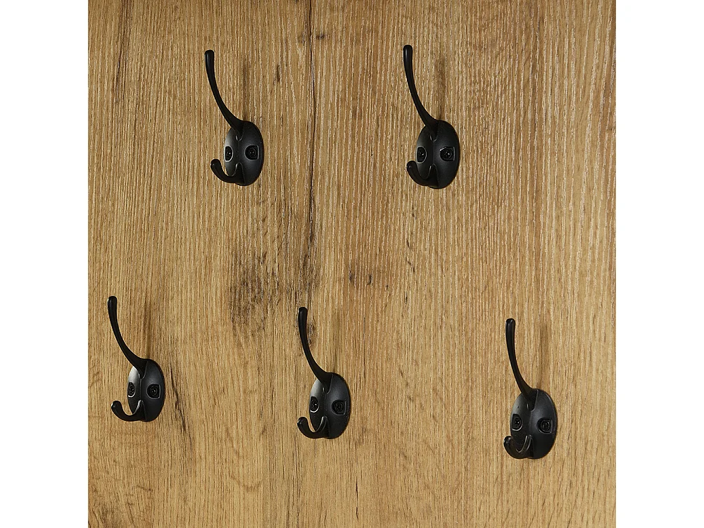 Vestiaire penderie 5 crochets miroir meuble chaussures étagère espace caché banc couloir