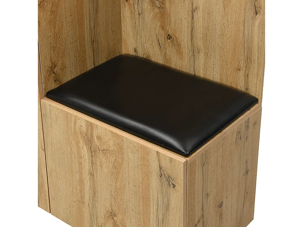 Vestiaire penderie 5 crochets miroir meuble chaussures armoire étagères tiroirs rangement banc couloir