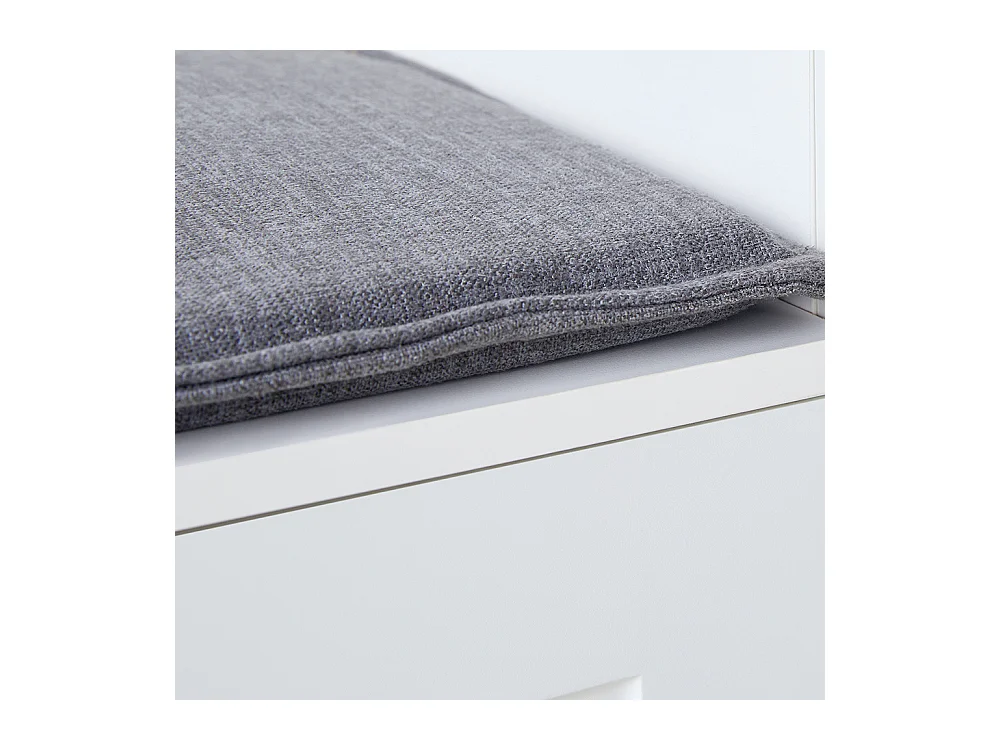 Vestiaire blanc banc rangement chaussures multifonctionnel 3 crochets suspendus espace rangement ouvert étagères couloir