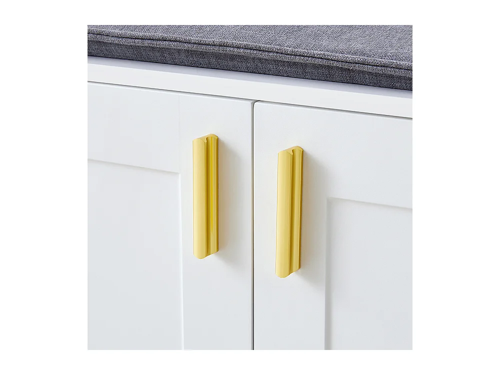 Vestiaire blanc banc rangement chaussures multifonctionnel 3 crochets suspendus espace rangement ouvert étagères couloir