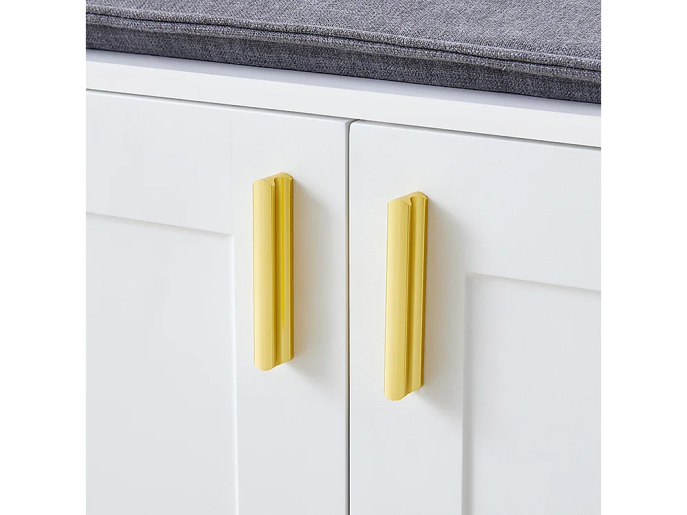 Vestiaire blanc banc rangement chaussures multifonctionnel 3 crochets suspendus espace rangement ouvert étagères couloir